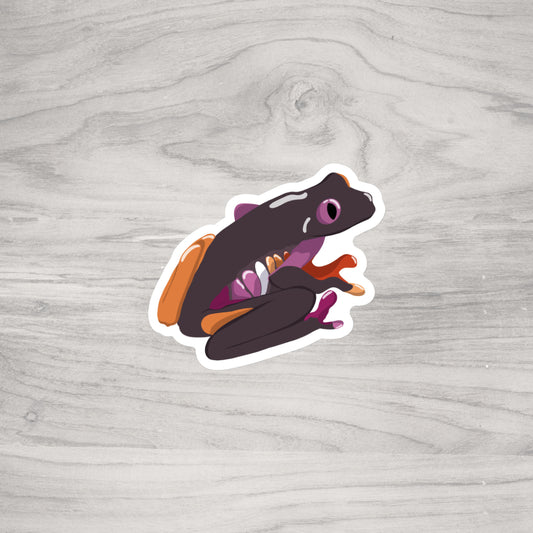 Sunset Frog Sticker