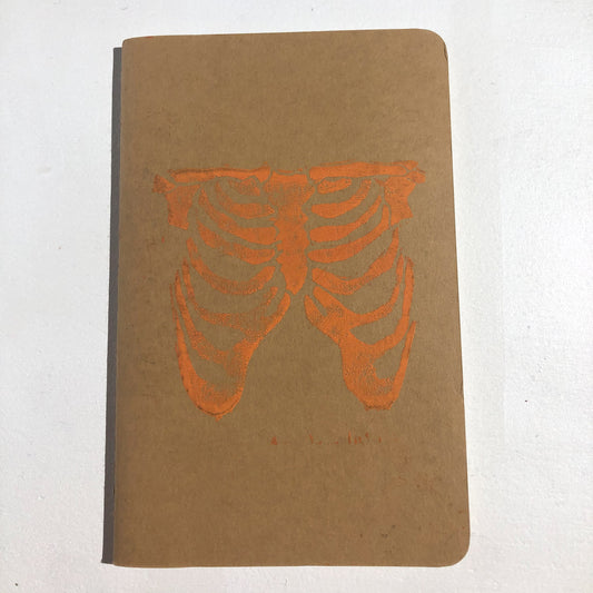 Orange Skeleton Small Notebook